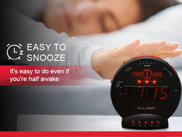best alarm clock for heavy sleepers, sonic boom alarm clock, world's loudest alarm clock