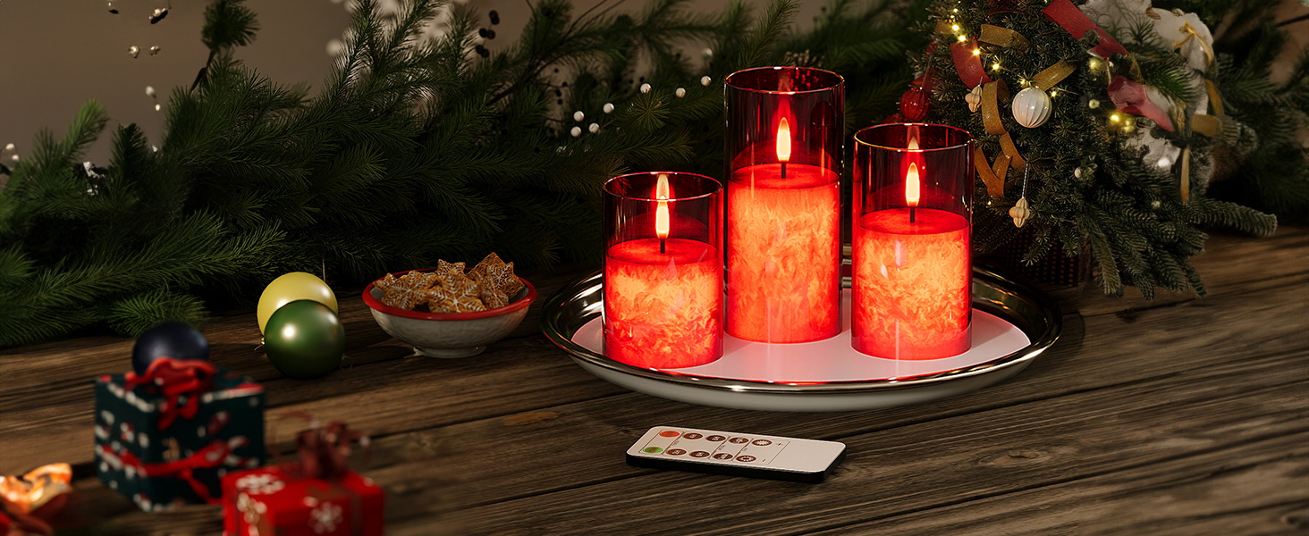 red led candles for Christmas decorations