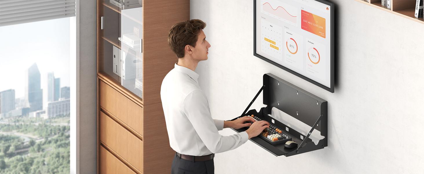 flip down keyboard wall mount