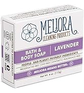 Meliora Cleaning Products Bath &amp; Body Soap Bar, Lavender