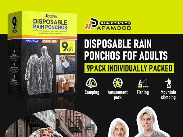 Lightweight waterproof rain poncho for women, packable and reusable for hiking.