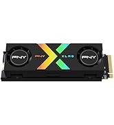 PNY CS3150 XLR8 Gaming Epic-X RGB 1TB PCIe Gen5 x4 NVMe M.2 SSD with RGB Dual Fan Heatsink - Micr...