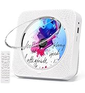 CD Player Portable, Bluetooth CD Players for Home with Remote Control HiFi Stereo LED Display Tim...