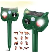 2026 Solar Ultrasonic Animal Repellent Outdoor Deer Repellent Devices with Motion Sensor Strobe L...