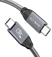 ULT-WIIQ 3FT Nylon Braided USB C to USB C 3.2 Gen 2 x 2 Video Cable for Monitor, 4K@60Hz Display ...