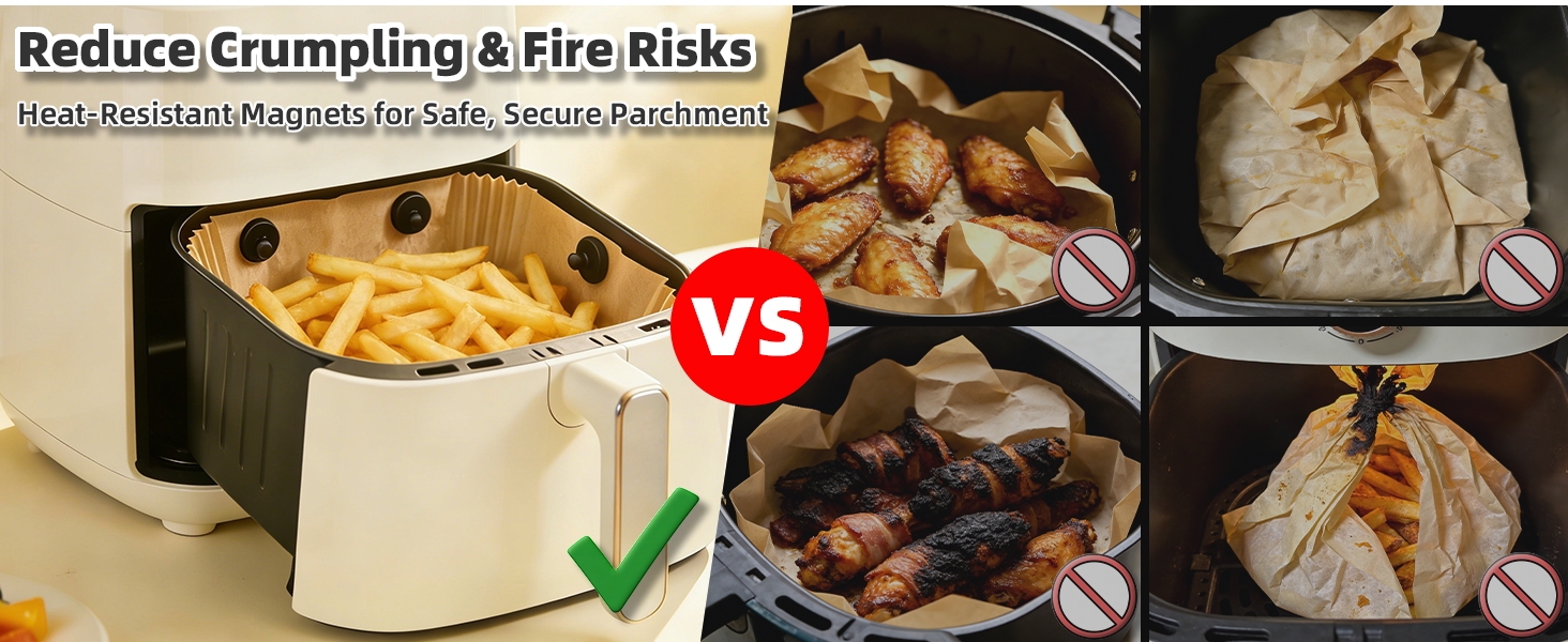 airfryer magnet locks for disposable liners