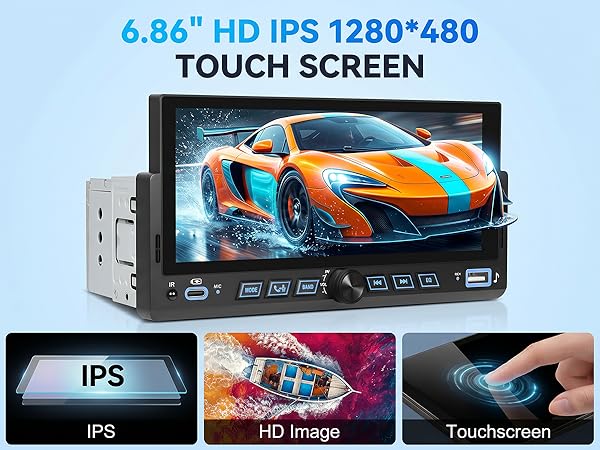 6.86‘’ HD IPS Touch Screen