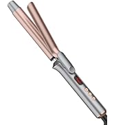ANWA 1 Inch Curling Iron with LCD Display, Tourmaline Ceramic Long Barrel Curling Iron, Dual Volt...