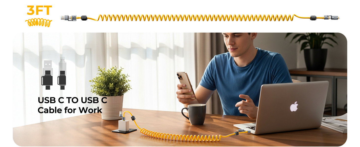 jixivor 4 in 1 usb c cable 140W compatiblle with Lightning cable multi cords