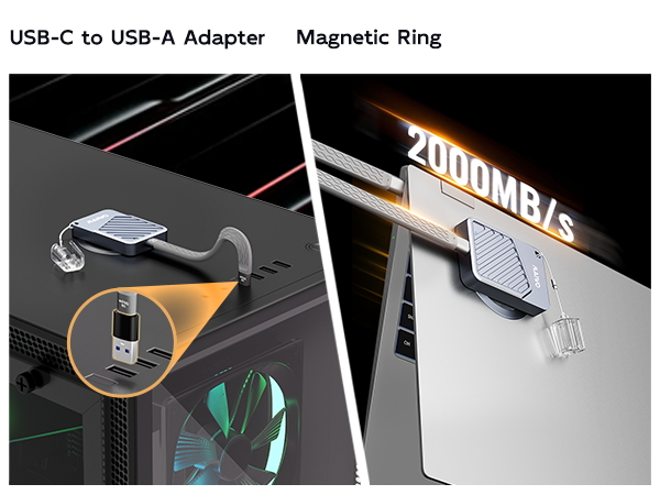  magnetic 2230 2242 NVMe SSD enclosure 10Gbps 