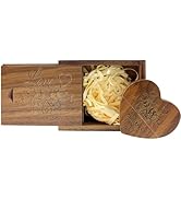 64GB USB 3.0 Wedding Flash Drive with Small Walnut Wood Gift Box of Sliding Lid TATMOHIK Memory S...