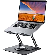 JOYEKY Computer Stand for Desk, Adjustable, 360° Rotating Base, Foldable &amp; Portable Ergonomic fit...