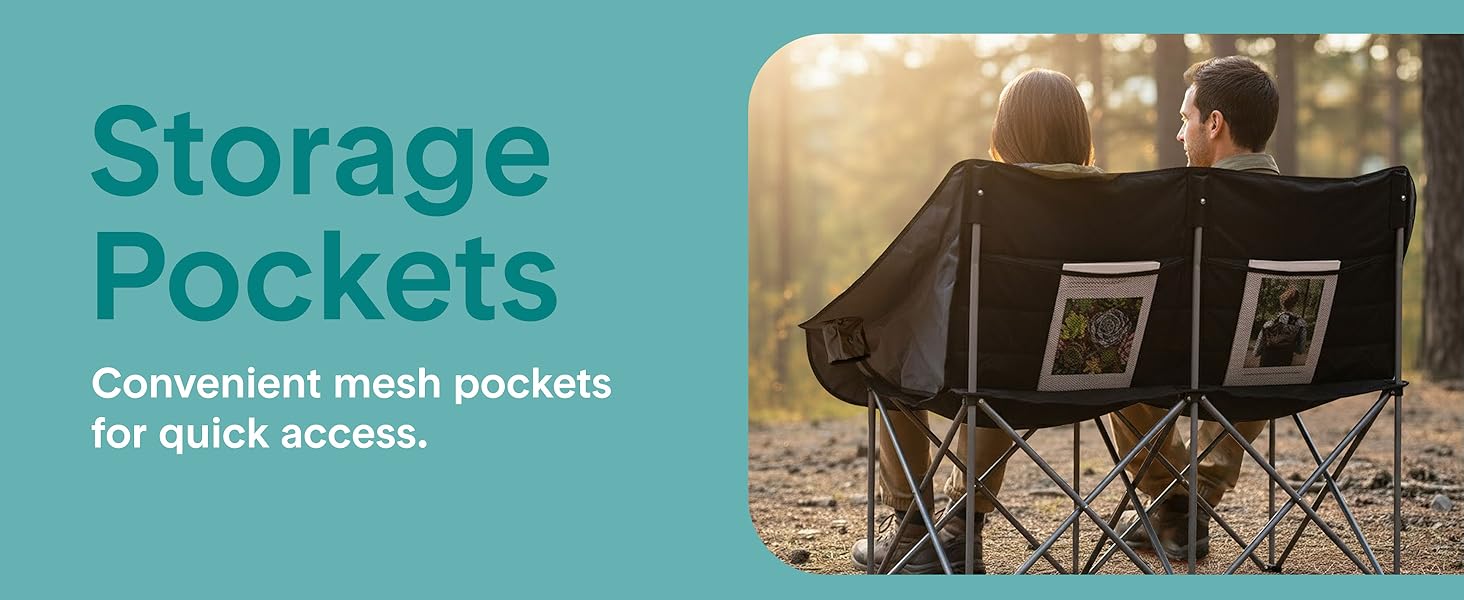 Double camping chair folding camping chair loveseat camping chair camping loveseat camping loveseat