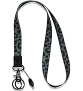 Yiflin Cool Neck Lanyard, Cute Keychain Holder for Women Men, Comfortable Long Strap with 2 Rings