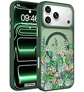 Fsoole Magnetic for iPhone 17 Pro Max Case [Compatible with MagSafe] Pretty Oil Painting Floral F...