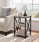 Yaheetech End Table Living Room, 3-Tier Side Table with Storage Shelves for Home Office, Industri...