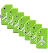 7 Pack Silicone Luggage Tag Baggage Handbag Travel Suitcase Tags with Name ID Card Perfect to Qui...