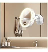 MOMOKUBA Magnifying Mirror with Light 30X, LED Bathroom Mirror with 3 Lighting Modes, 2-Sided 30x...
