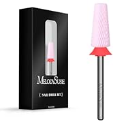 MelodySusie 5 in 1 Nail Drill Bits, 3/32'' Ceramic Cross Cut Bits, Suitable for Manicure Pedicure...