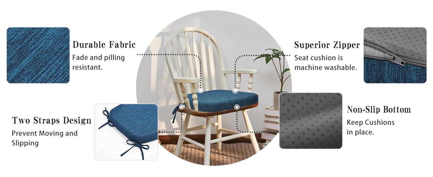 chair seat cushions with ties