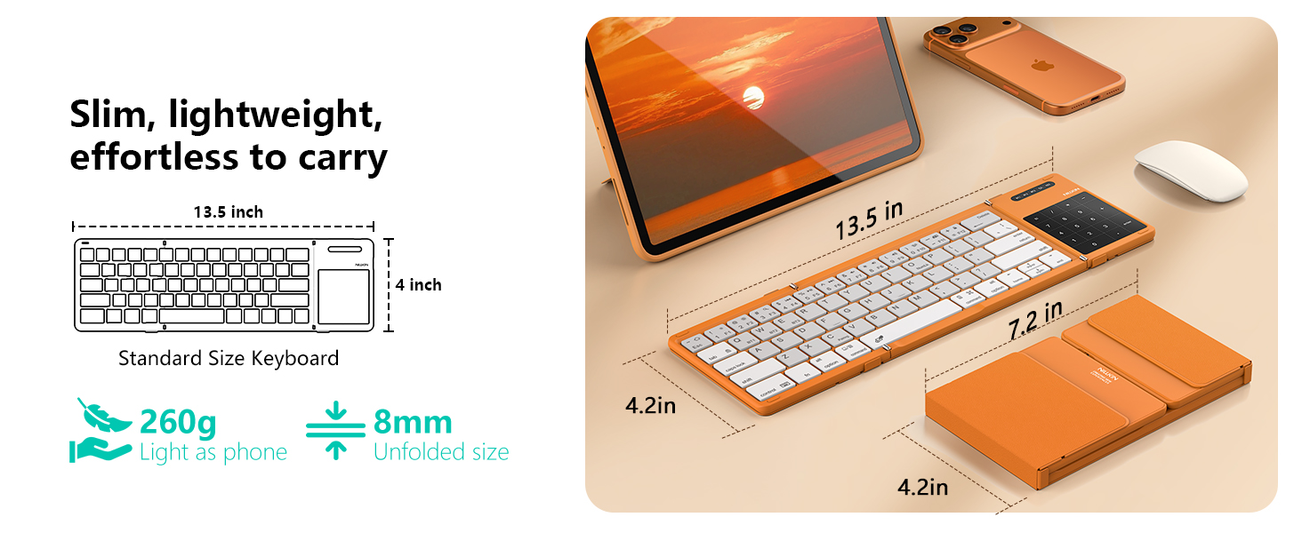bluetooth folding keyboard
