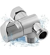 Hibbent All Metal Solid Brass Shower Arm 3-Way Diverter Valve for Handheld and Fixed Showerhead, ...