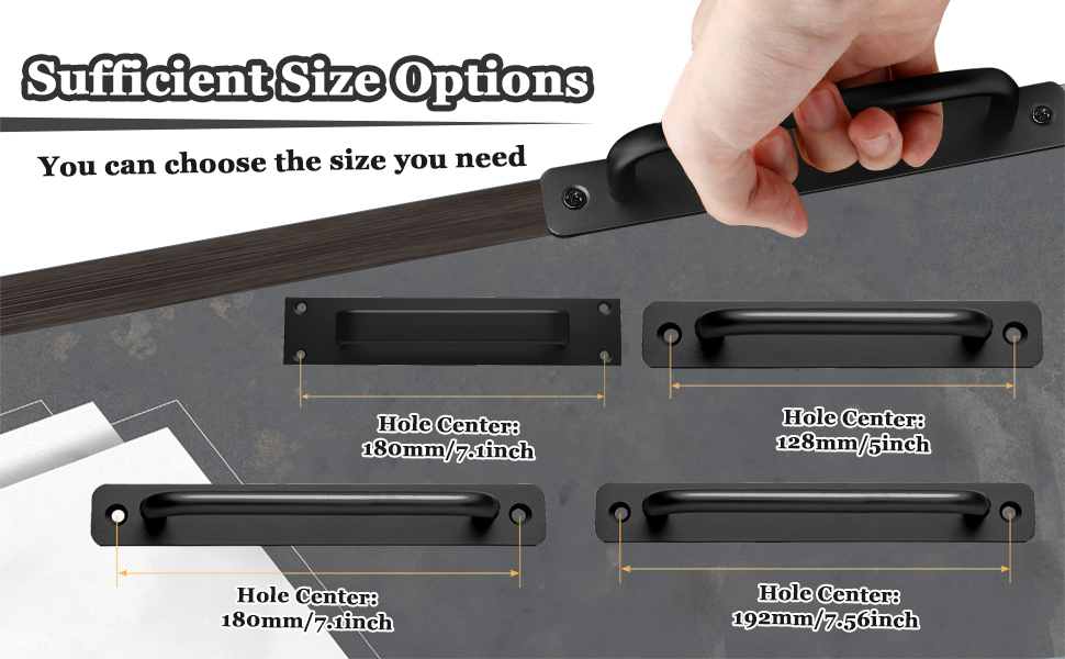 black barn door handle