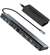 USB C Docking Station Dual Monitor with 96W Power Adapter: NewQ 12-in-1 Thunderbolt 3 | 4 Dock, D...