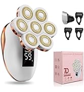 2-in-1 Electric Razors for Women, Wet/Dry 7D Rechargeable Rotary Shaver for Legs, Water Resistant...