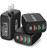 [3 Pack] USB-C Wall Charger, Bangfun 40W 4 Ports QC+PD 3.0 USB C Charging Block Multi USB Wall Pl...