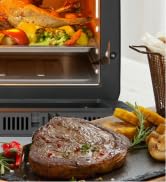 MIRASTON 10QT Air Fryer Toaster Oven Combo with 8 Presets, Family Size Compact Oven for Roasting ...