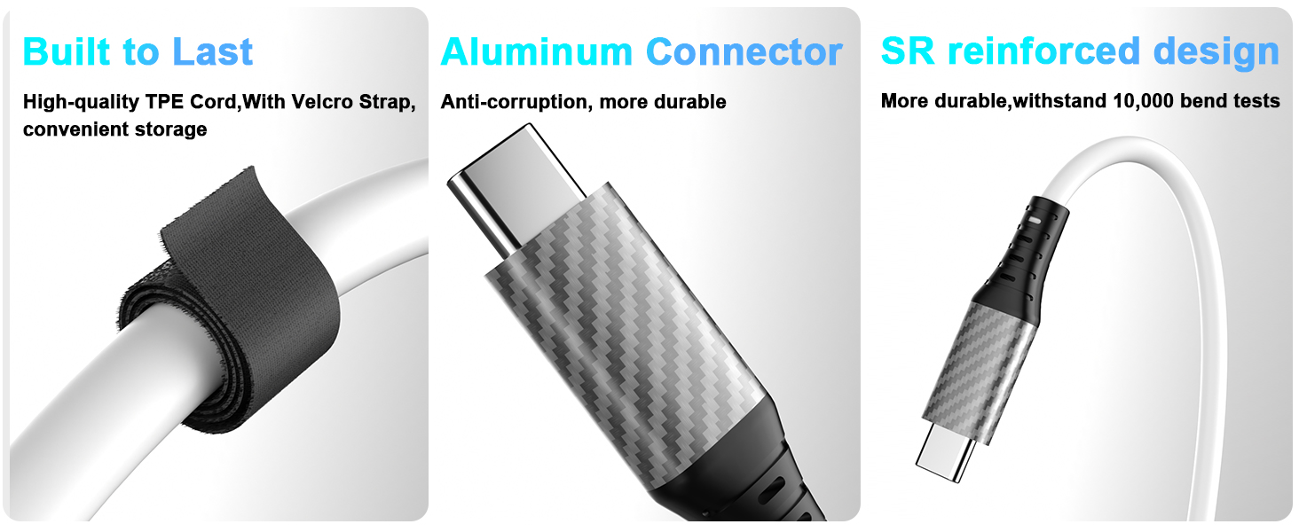 USB C to USB C Cable 20FT 30ft 60W Type C Fast Charging Cord for iPhone 17 16 Long USBC to C Cable