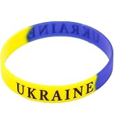 Labriciyon 1PC Ukraine Flag Bracelet Ukraine Ukrainian Rubber Wristband Ukrainian Gifts Fan Souve...