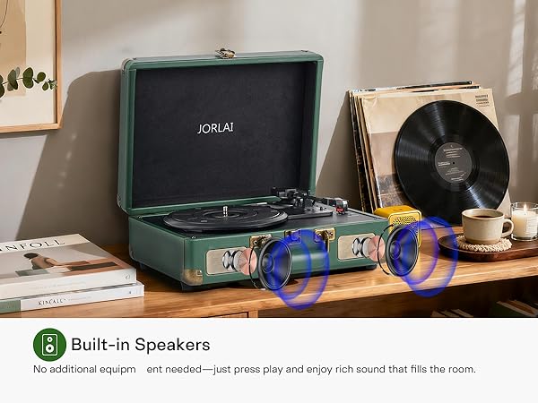 Record Player Portable with Bluetooth Connection USB Playback