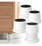 WISFISSH 1.6-2.6 Inch Adjustable Bed Risers, Durable ABS &amp; Anti Slip Bed Stoppers for Headboard, ...