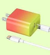 Phone Charger, 2 Pack 20W PD USB C Wall Fast Charger Adapter with 2 Pack 6FT Type C to Lightning ...