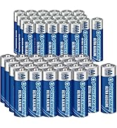 Powermax Double AA and Triple AAA Batteries 48-Count Combo Pack, 24-Count Each, Ultra Long Lastin...