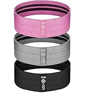 Te-Rich Resistance Bands for Legs and Butt, Fabric Workout Loop Bands, Set of 3