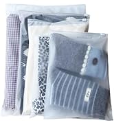 30 PCS Clothing Packaging Bags for Shipping Frosted Zipper Plastic Bags for Clothing, Clear Appar...