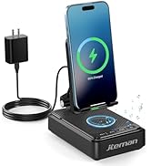 Jteman Cell Phone Stand with Bluetooth Speaker and Wireless Charger,Desktop Charging Station Stan...