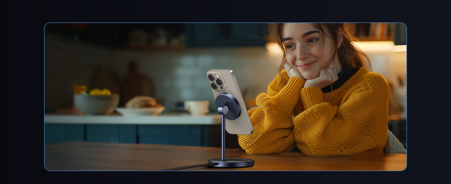 Night-time safe bedside wireless charging for peaceful sleep