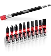 Geinxurn 6” Impact Screwdriver Bit Holders with 10Pcs Screwdriver Bit, Magnetic Extension Quick-C...