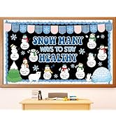 Winter Bulletin Board Set Healthy Habits Bulletin Board Decorations Snow Many Ways to Stay Health...