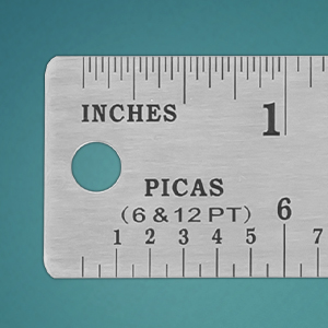 Pica and Inches Ruler