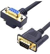 LANMINGLEL DB9 90 Degree Cable Straight Through DB9 RS232 Serial Cord 9 PIN RS232 Com Port Connec...