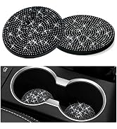 Tyhaui 2 Pack Bling Car Cup Holder Coasters, 2.75 Inch Full Crystal Rhinestone Car Cup Holder Ins...
