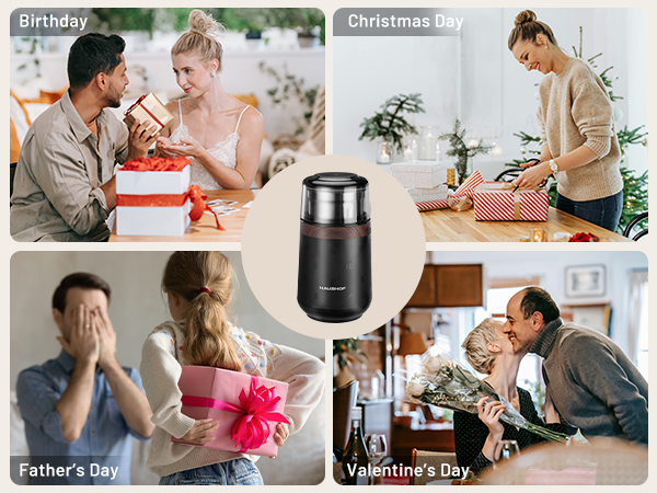 HAUSHOF Black Electric Coffee Blade Grinder (UL Plug)