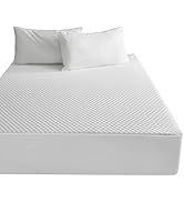 Ohgeni Waterproof Mattress Protector, Queen Size, Fitted Sheet with Stretchable Pockets, Deep Sle...