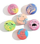 SCHITEC Squeaky Dog Toys, [6 Pack] Interactive Latex Rubber Squeak Ball Toy, Soft Fetch Play Ball...