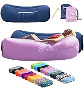 Nevlers 2 Pack Inflatable Loungers Air Sofa Couch | Perfect for Beach Chair Camping Chairs or Por...